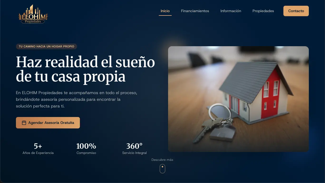 ELOHIM Propiedades — site screenshot
