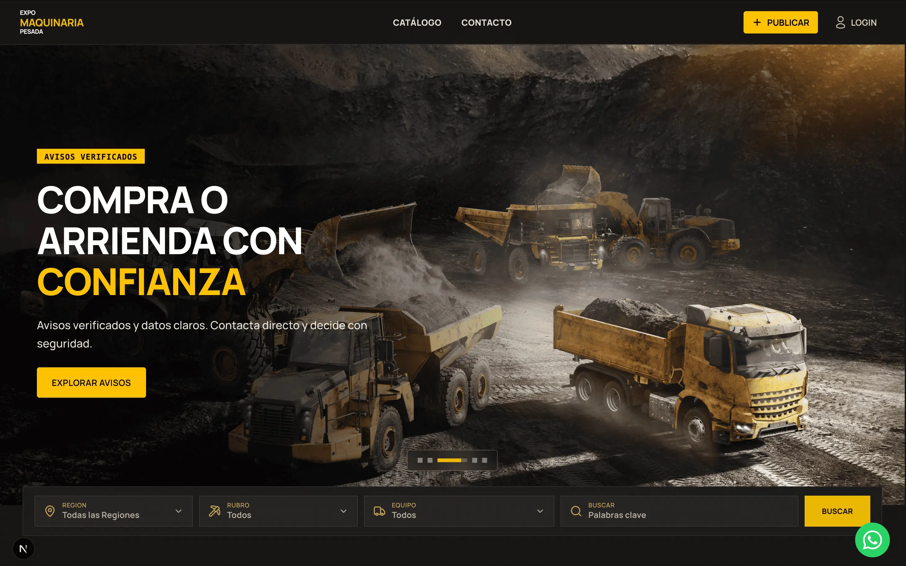 Expo Maquinaria Pesada — site screenshot