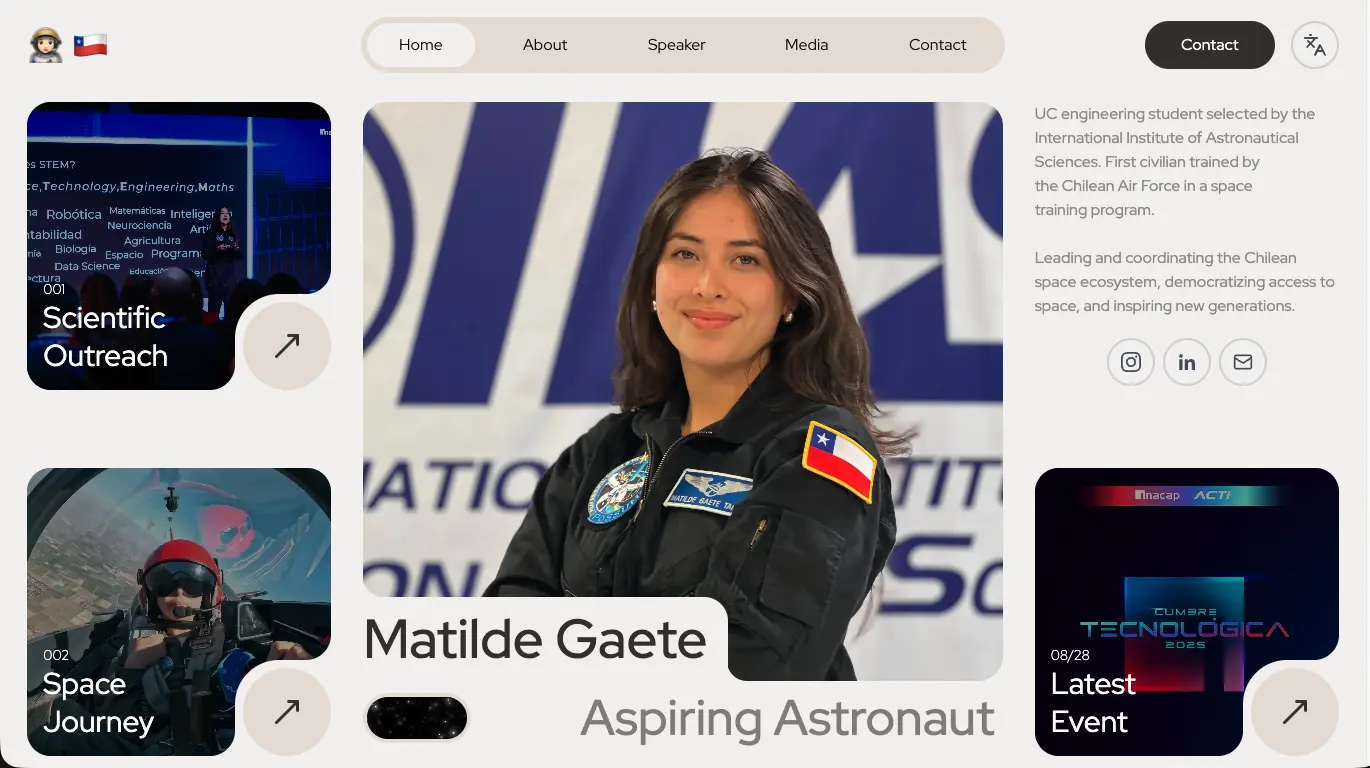 Matilde Gaete — site screenshot